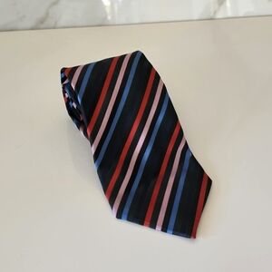 VALENTINO Striped Multicolor Men's Tie handmade silk NWOT